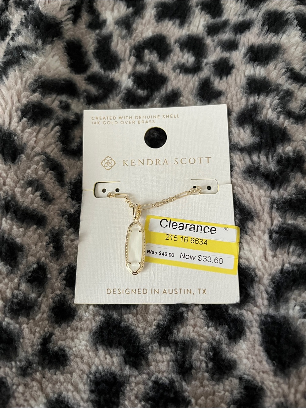 Kendra Scott Pearl Pendant Necklace NWT